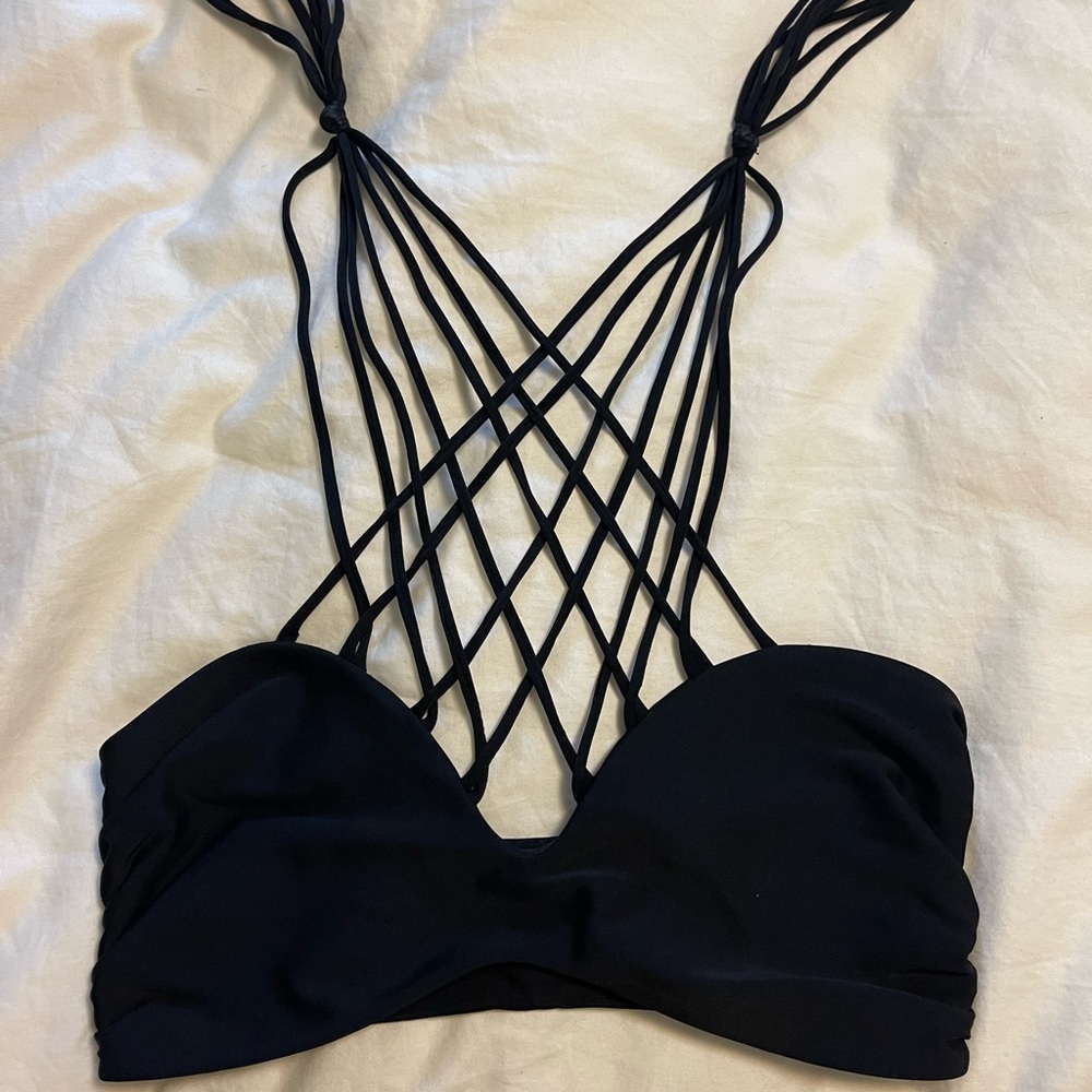 Mikoh black swim top - small